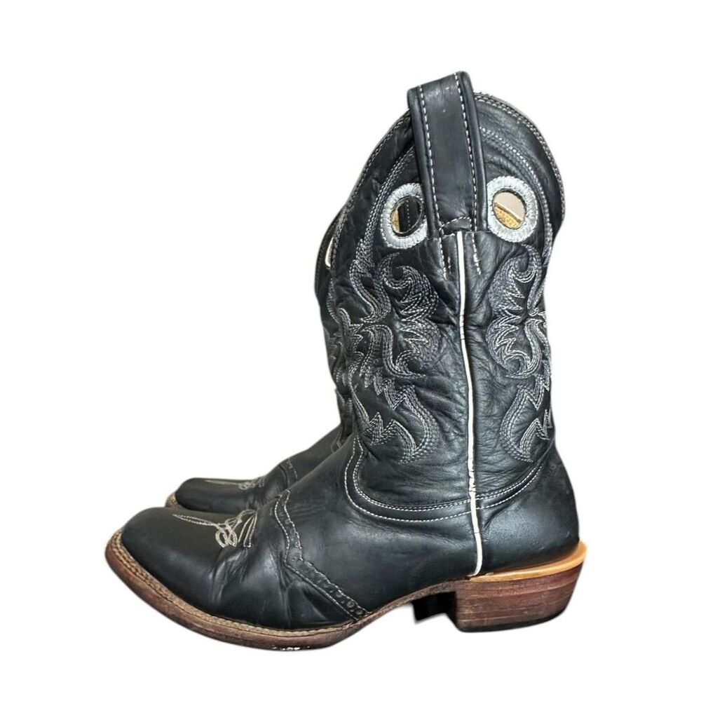 Innovation Western Cowgirl Boots Black Leather Embroidered Mex 25 US 8.5 Womens